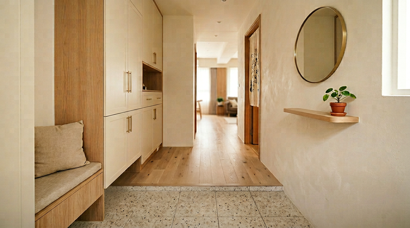 玄關落塵與系統鞋櫃案例