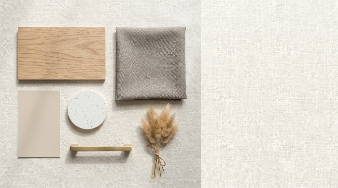 木作、系統櫃、油漆與燈具材料色票